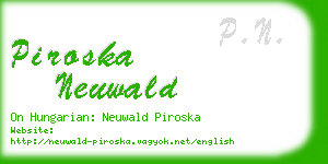 piroska neuwald business card